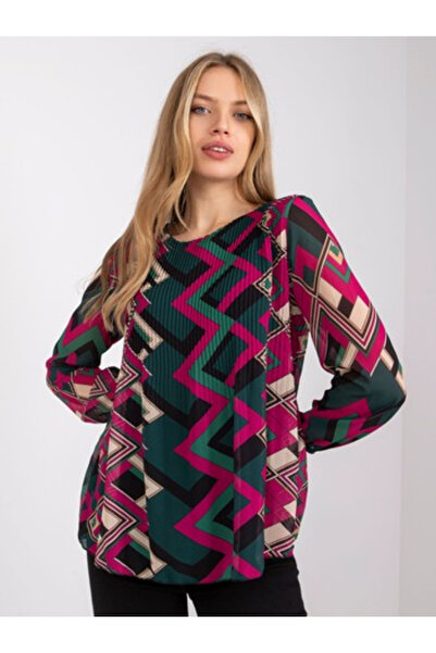 Italy Moda Γυναικεία Μπλούζα, ITALY MODA, Πολυεστέρας, Μακρυμάνικη, Σκούρο Πρ...