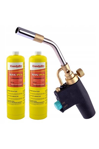 TC Technic Arzător cu gaz MAPP Propan pentru lipit PIEZO TURBO 2800 ° C 2X BU...