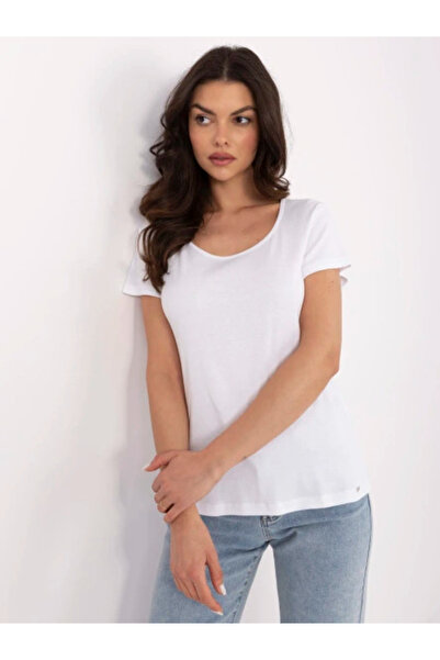 Relevance Tricou Dama, RELEVANCE, Bumbac, Maneca scurta, Alb, model RV-TS-A55...