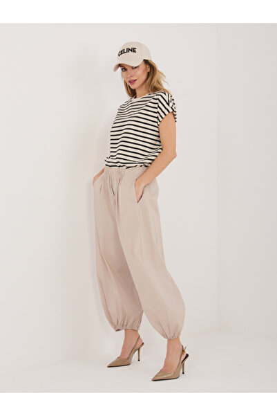 rue parıs Women's Pants, RUE PARIS, Cotton, Beige, model IT-SP-FL10309.60