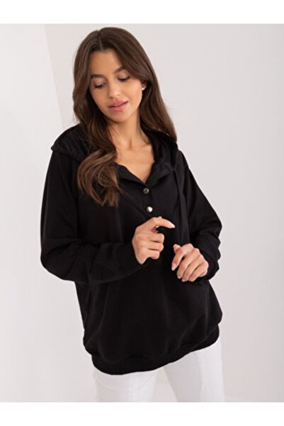 Relevance Women's Sweatshirt, RELEVANCE, Cotton, Long Sleeve, Black, model RV...