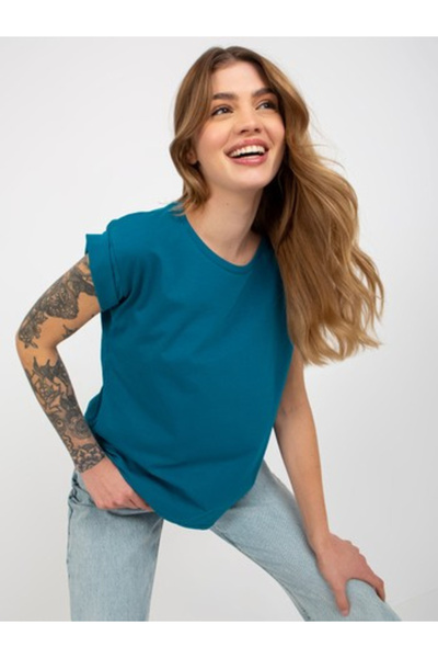 Basic Feel Good Tricou de damă, BASIC FEEL GOOD, Bumbac, Mânecă scurtă, Verde...