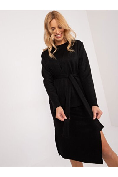 LAKERTA Compleu Dama Sub genunchi, Decolteu rotund, LAKERTA, Negru Eleganta O...