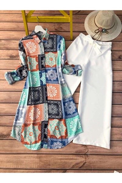 MYSMAR Multi Rayon Kurti with Lycra Palazzo Set - FFT9162 | Multi-Size:XL-42-...