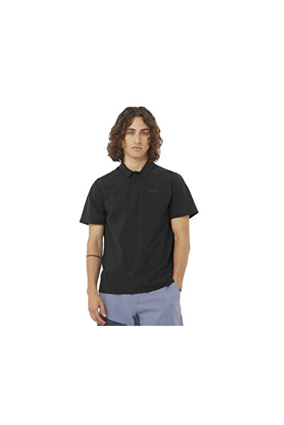 Salomon Trackline Polo Men's Casual T-Shirt Lc2439400 Black