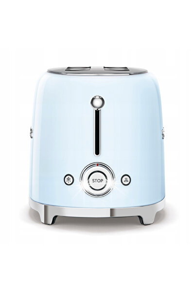 SMEG Toster TSF01PBEU cu 2 patine, 950W, Oțel inoxidabil, Albastru