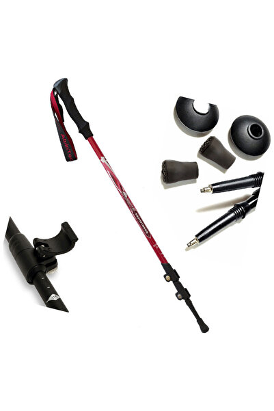 ALPINPRO Μπαστούνια πεζοπορίας 2 τεμάχια Pathfinder Red Code. FA6RD