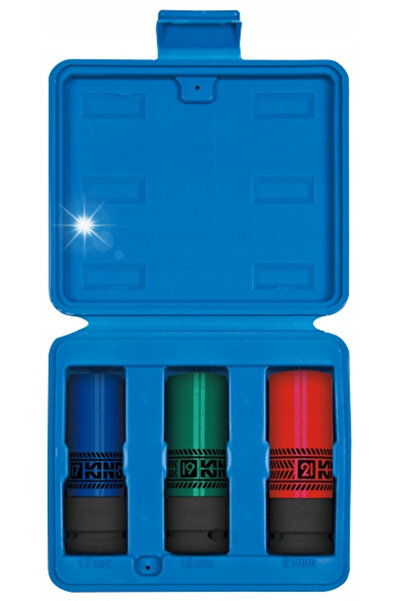 King Tony Set de chei tubulare hexagonale de impact pentru jante din aluminiu...