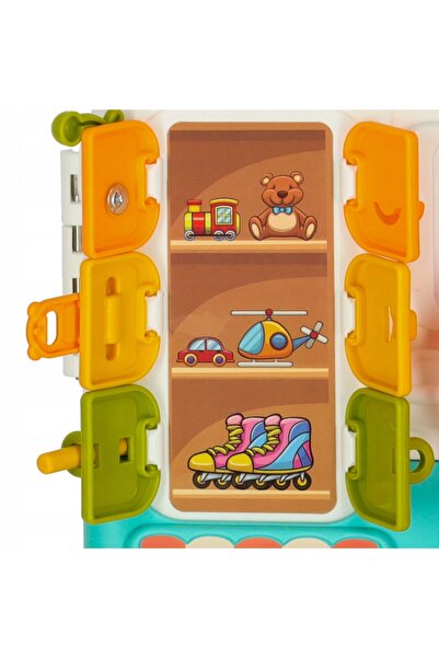 Ikonka Tablă manipulabilă Montessori, panou senzorial interactiv în valiză