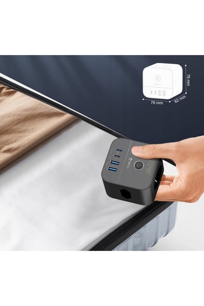 VOOMY Power Cube S6 - Prelungitor - 5 metri - 1 USB-C și 3 USB-A 400