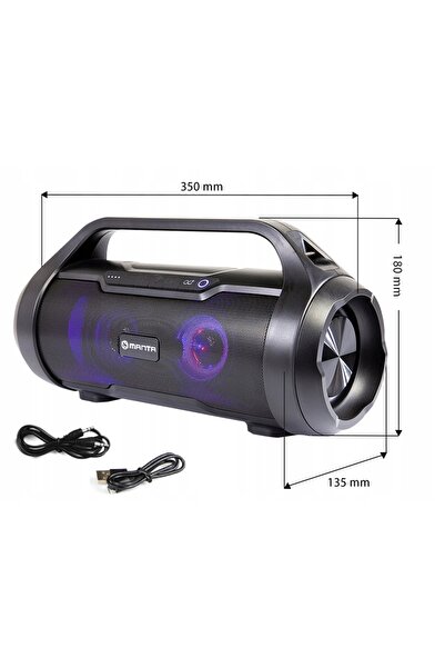 MANTA Difuzor portabil Bluetooth fără fir USB SD FM SPK215 Baterie 20h