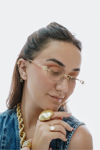 Stil Noktası Tf-Co Frameless Honey Color Glass Sunglasses