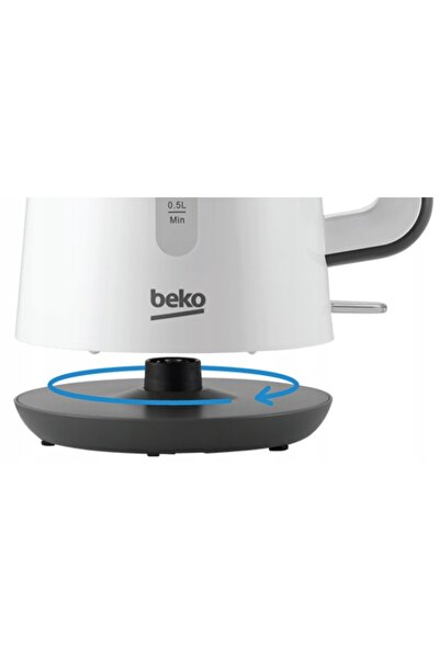 Beko Fierbător electric WKM 7322 I Fără fir Bază rotativă Argintiu