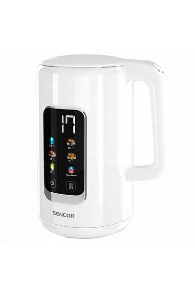 Sencor Fierbător electric fără fir 0950WH 2200W 1.7L ALB cu reglare a tempera...