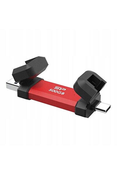 NO BRAND SSD extern Silicon Power DS72 500GB USB-A USB-C Roșu