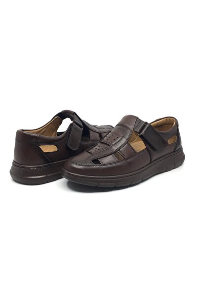 Taşpınar Ayakkabı 100% Genuine Leather Orthopedic Men's Summer Comfortable An...