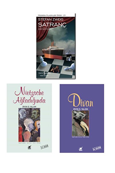 TÜRKİYE İŞ BANKASI KÜLTÜR YAYINLARI 3 Kitap. Satranç+ Nietzsche ağladığında +...