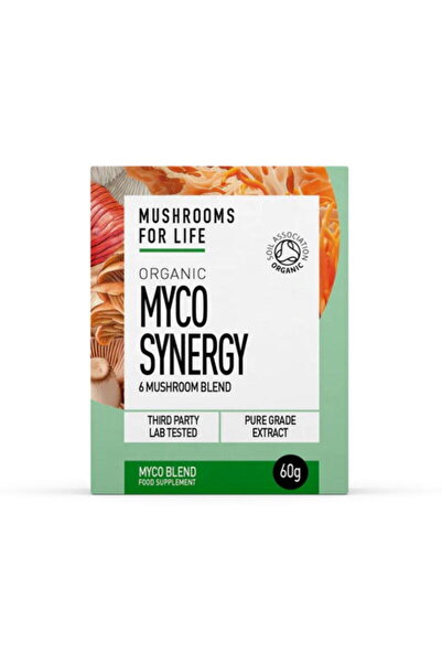 MushroomsForLife Pulbere Myco Synergy 6 Ciuperci 1000mg Pure Grade Extracts E...