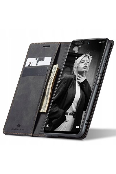 spacecase Husă tip portofel din piele pentru Redmi Note 11/11S + sticlă