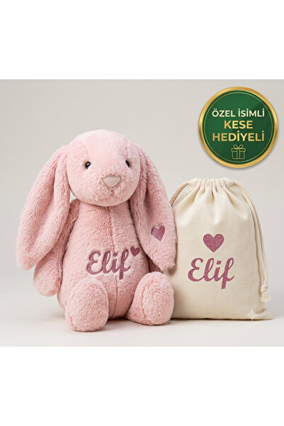 Hellobox Kişiye Özel İsimli Peluş Oyuncak Tavşan - Kese Hediyeli - Doğum Günü...