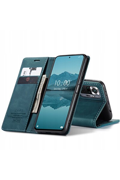 spacecase Husă tip portofel din piele pentru Redmi Note 10 Pro + Sticlă