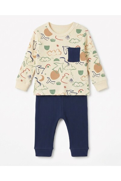 voyyo kids baby 100% قطن، مناسب للأطفال من عمر 0-3-6-9-12 شهرًا، طقم أطفال رف...