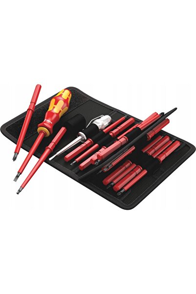 Wera Werk Set de șurubelnițe cu mâner, 14 biți, pentru electrician, tester VD...