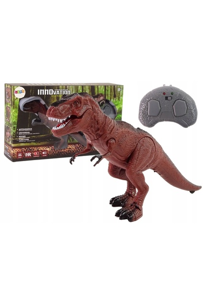 LeanToys Dinozaur cu baterii Tyrannosaurus Rex Telecomandat RC Sunet Maro