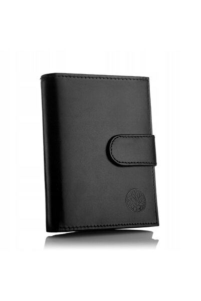 Betlewski Portofel bărbătesc din piele, cu închidere, cu protecție RFID și co...