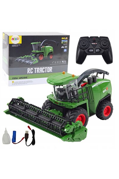 LeanToys Combină agricolă Heder pentru cereale și porumb, telecomandată RC 1:24