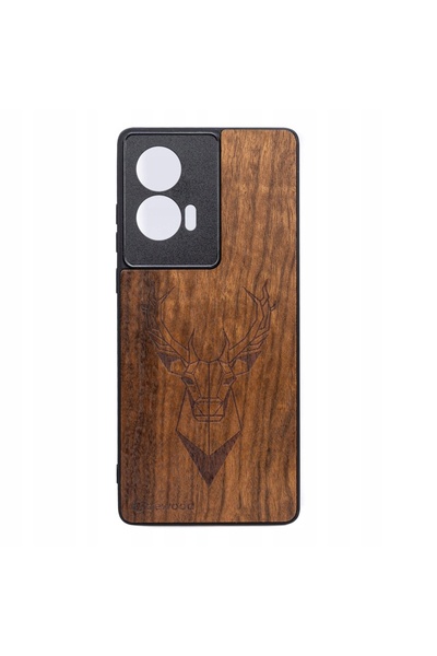 BewooDesign Husă din lemn Bewood pentru Motorola Edge 50 Fusion DEER IMBUIA