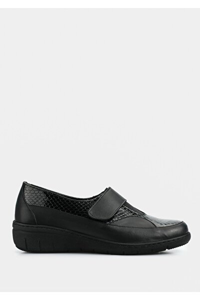 Eclipse Black Leather Women's Shoes