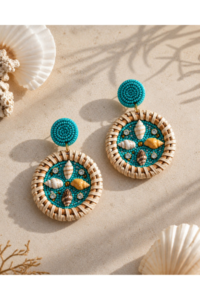 EMKSHOP Women's Earrings Sea Shell Model Stylish Design