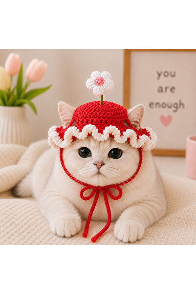 mühre Daisy Detail Cat Hat Pet Accessory