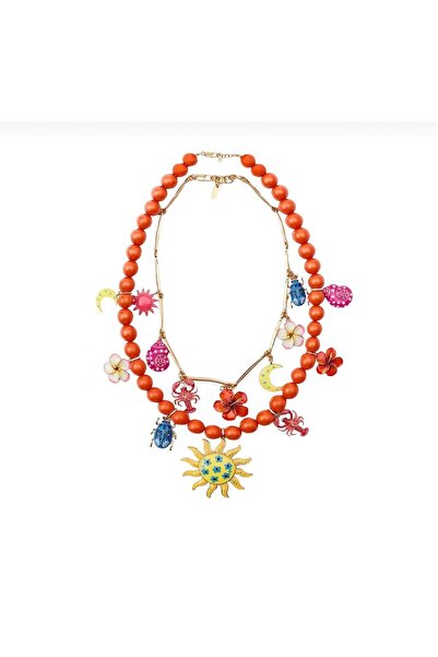 Venus Design Sun Charm 2-Piece Necklace