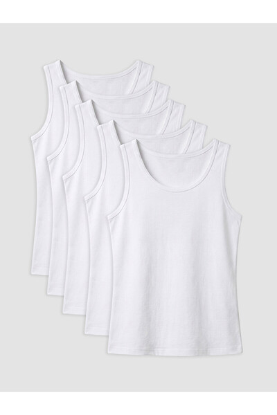 LC Waikiki Lcw Kids White Girls' Undershirt 5-Pack