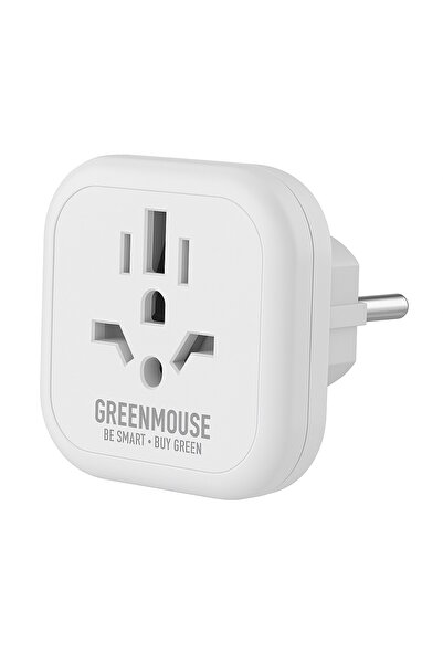 OEM World to Europe Adapter – Green Mouse Παγκόσμιος Αντάπτορας Ταξιδιού σε Ε...
