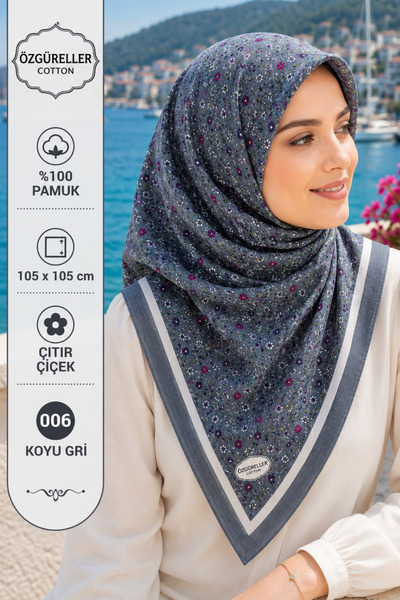 ÖZGÜRELLER Özgüreller, 105x105 cm Çıtır Desen Yazma , %100 Pamuklu Hediyelik ...
