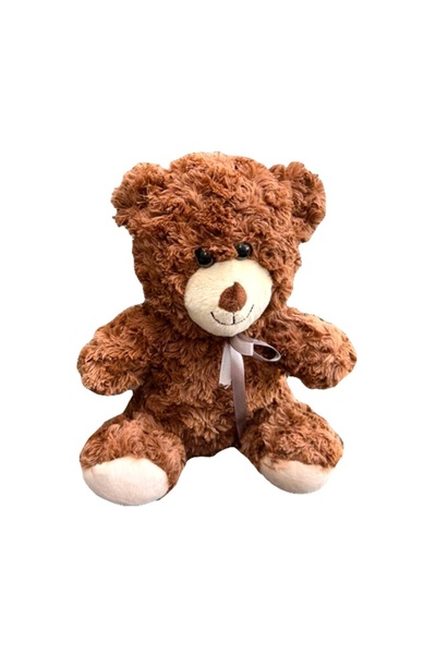 velve Ursulet de pluș Polo, cu fundita, Inaltime 25 cm, Maro
