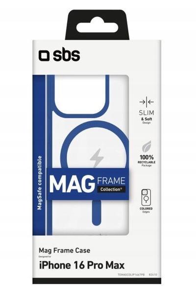 SBS Husă Mag Frame pentru Apple iPhone 16 Pro Max Albastru