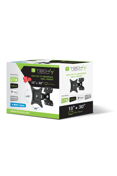 Techly Suport de perete LCD/LED 13-30 inch negru, 23kg