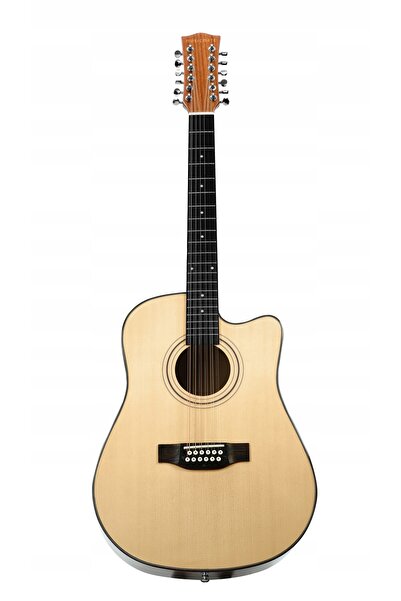 NO BRAND Gitara acustică 12 corzi MUSICMATE MM-G100 StringSymphony Lemn deschis