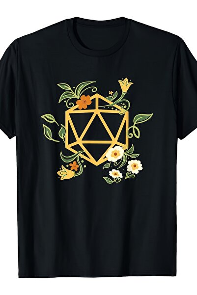 Ekim11 Geeky Polyhedral D20 Dice Set Plant Nerdy T-Shirt Same Style Men and W...