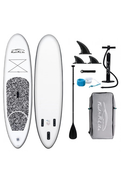 Funwater SUPFR04E Placă de Stand Up Paddle 305*76*15cm - Alb Negru