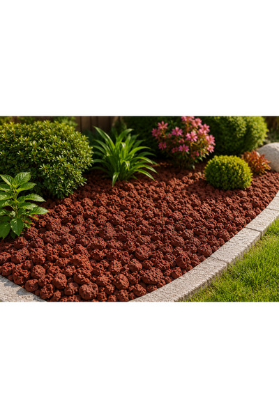 Moemi Kırmızı Pomza Taşı 5-15 Mm 10 Lt Volkanik Ponza Taşı Kaktüs Sukulent Po...