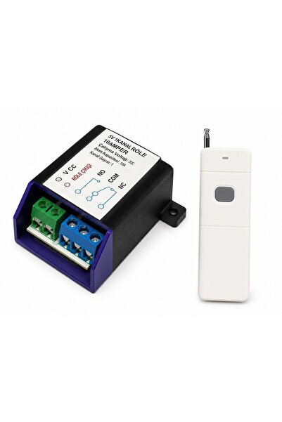 SANEC 5V 1 Kanal 10 Amper Kutulu + 1 Adet 433 MHz Uzun Menzil Kumanda 3000 Metre
