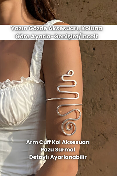 Elifsu Jewelry Arm Cuff Kol Aksesuarı Pazu Sarmal Detaylı Ayarlanabilir