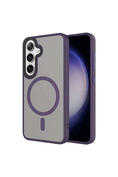 Pazarplus Galaxy S24 Case Magsafe Supported Camera Raised Matte Anti-Fingerpr...