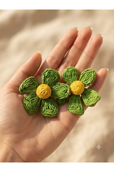 AKFECAN Wicker Flower Earrings