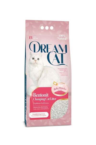 Dream Cat Cat Litter 20 Liters Baby Powder Scent High Absorption and Clumping...